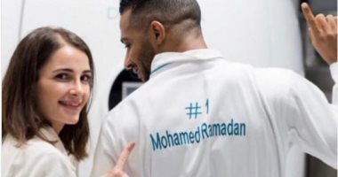 بروب نمبر 1.. محمد رمضان مع شام الذهبى بعيادتها.. ويعلق: ثقة فى الله نجاح