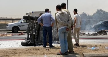 مصرع 3 أشخاص فى حادث انقلاب سيارة ملاكى بطريق طور سيناء