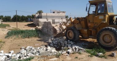 صور.. إسترداد 3700 متر من أراضى الدولة فى حملة مكبرة ببرج العرب 
