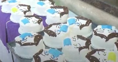 فيديو.. تورتة على شكل أطفال ترتدى أقنعة لنشر الوعى ضد كورونا فى غزة