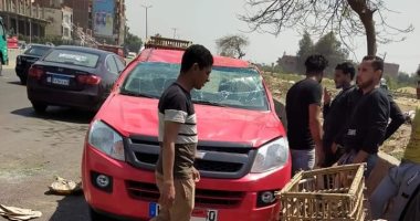 انقلاب سيارة بحادث تصادم بطريق مصر إسكندرية الزراعى أمام طوخ.. صور