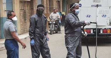  استمرار أعمال رش وتطهير الشوارع والمصالح الحكومية بسوهاج