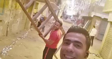 رمضان جانا.. إسلام يشارك صور تزيين شارع الدكتورة بشرى بالمطرية  