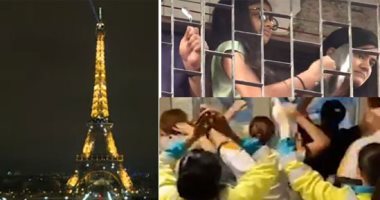 "الجيش الأبيض يوحد العالم".. إضاءة الأبراج وناطحات السحاب تجوب أوروبا.. طائرات أمريكية تقدم عروضا جوية لدعم الأطباء.. دوريات شرطة تحيى مستشفيات أسبانيا.. والهنود يحيون رجال الرعاية الصحية بالحلل والمعالق