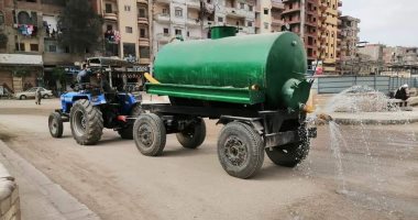 صور.. رفع إشغالات وأعمال تطهير وفض أسواق بكفر الشيخ