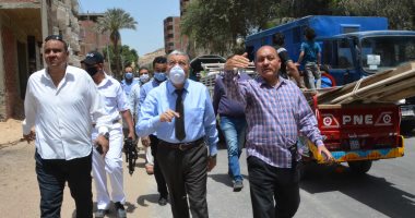 صور.. محافظ المنيا: إزالة 59 حالة تعد فى المراكز والمدن