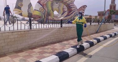 صور.. حملة تعقيم جديدة بمدينة رأس سدر بجنوب سيناء