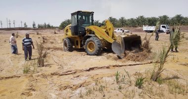 إزالة تعديات على أراضى أملاك دولة فى حملة بقري شرق بولاق بالوادي الجديد