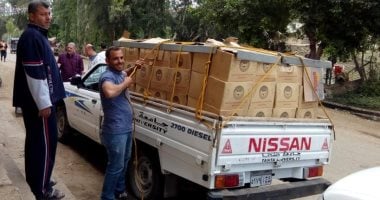600 كرتونة مواد غذائية لدعم الأسر الأكثر احتياجا بقريتى صفط تراب وسجين الكوم بالغربية