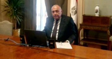 سامح شكرى يشارك فى دائرة مستديرة لبحث تداعيات أزمة كورونا على قضية الهجرة