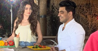 جوهرة فى ديو غنائى جديد يجمعها بالمطرب يونس .. صور من الكواليس