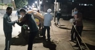 شباب قرية برما بالغربية يشاركون فى تطهير القرية ضد فيروس كورونا.. صور