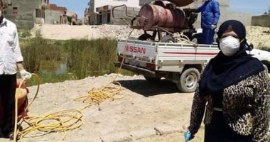 تنفيذ حملة تعقيم أحياء كرم أبو نجيلة والمساعيد في العريش.. صور