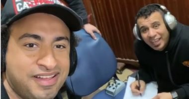 على ربيع والليثى ومصطفى خاطر بكواليس تسجيل أغنية صحابى دول بمسلسل عمر ودياب