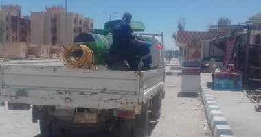 مدينة الحسنة تواصل تنفيذ حملة "مدينة بلا نفايات" بوسط سيناء ..صور