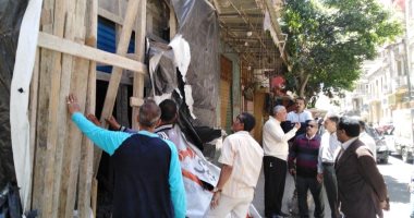 صور.. ضبط أعمال بناء وإنشاءات بدون ترخيص بمحل تجارى غرب الإسكندرية