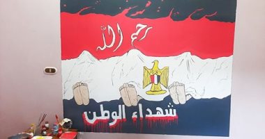 حمزة طالب بشريعة وقانون يشارك برسومات فنية تبرز موهبته
