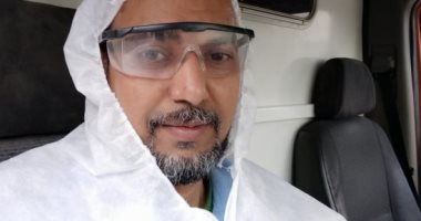 الجيش الأبيض.. أشرف مسعف بهيئة الإسعاف بالقليوبية فى مواجهة كورونا