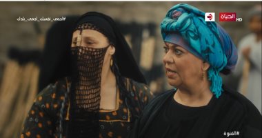 مسلسل الفتوة الحلقة 14.. عبير فاروق ومى عمر ينقذان الشيخ مبروك من القتل