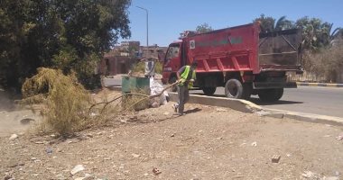 رئيس مدينة القصير يوجه بتكثيف زراعة ورى النباتات بالشوارع الرئيسية.. صور