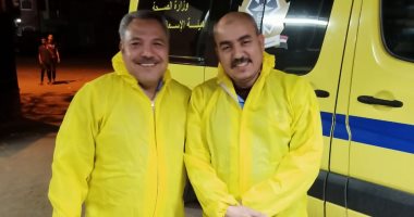 الجيش الأبيض.. "شعبان" و "أكرم" بمرفق إسعاف الجيزة على خط مواجهة كورونا