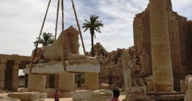 س وج.. متى يتم الانتهاء من مشروع ترميم 29 تمثالا لكباش الأقصر؟