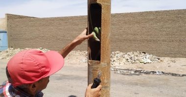 أعمال صيانة لأعمدة الإنارة والكابلات التالفة بمدينة غارب .. صور