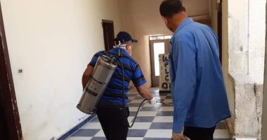 تطهير وتعقيم المبنى الإدارى للنادى الرياضى ببئر العبد ومكتب المصايد (صور)