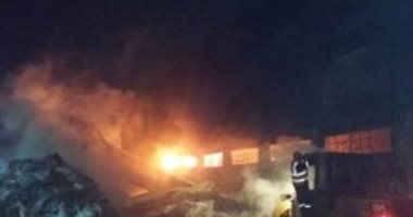 انتداب المعمل الجنائي لمعرفة أسباب حريق العبور 