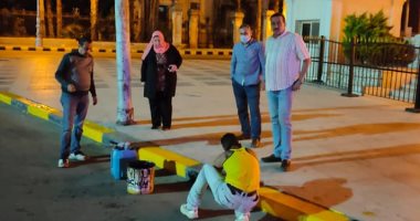 حى جمرك الإسكندرية يستغل وقت الحظر فى استكمال المشروعات وتجميل الشوارع..صور