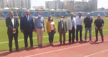 صور ..جولة تفقدية لمساعد وزير السياحة بـ "إستاد الإسكندرية"  