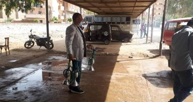 مصادرة شيشة مواطن فى حملة إشغالات بمدينة تلا بالمنوفية.. صور  