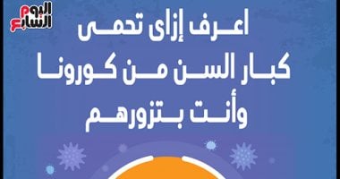إنفوجراف.. وانت بتزورهم.. اعرف إزاى تحمى كبار السن من كورونا