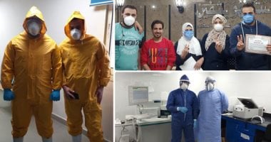 "فنيو التحاليل الطبية.. أبطال الحجر الصحى بقها".. أحمد نجيب: نعمل 13 ساعة متواصلة.. ونسحب عينات لـ40 مريض يوميا.. ومحمد حسني: نحن أكثر عرضه للإصابة لقرب المسافة مع المرضى.. ومدير الفريق الطبي: كلنا ثقة بكم