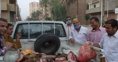 ضبط لحوم غير صالحة للاستهلاك الآدمى بــ8 قرى فى سوهاج.. صور