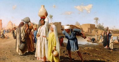 100 لوحة عالمية.. "جلب الماء" قصة على ضفة النهر 