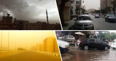 صور.. عواصف ترابية ورعدية ورياح شديدة تضرب الصعيد.. أمطار غزيرة ورعد بالوادى الجديد فى عز الحر.. واضطراب حالة الطقس بالأقصر وأسوان.. وانقطاع التيار الكهربائى بسوهاج بسبب موجة الطقس السيئ