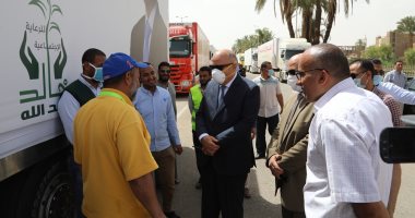 محافظ قنا يشهد توزيع 38 ألف كرتونة مواد غذائية من صندوق تحيا مصر.. صور