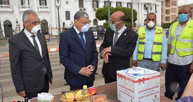 صور.. انطلاق قافلة تضم 26 ألف كرتونة مواد غذائية لقرى "حياة كريمة" بالمنيا
