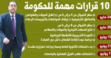 10 قرارات مهمة للحكومة.. غدًا بـ"اليوم السابع"