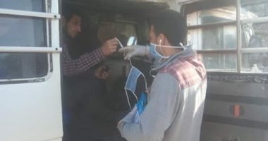 جريس المنوفية توزع كمامات على المواطنين