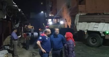 رئيس مدينة المحلة يتابع أعمال التطوير بمنطقة أبو شاهين