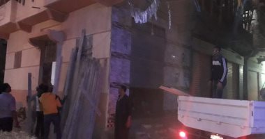 صور.. إيقاف حالتى بناء مخالف بالإسكندرية بالتزامن مع الحظر