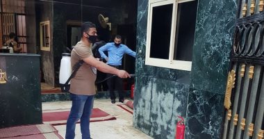 تعقيم مبنى وزارة التنمية المحلية بعد زيارة محافظ الدقهلية المصاب بكورونا.. صور