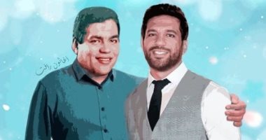 ما شابه أباه فما ظلم.. حسن الرداد بجوار والده فى صورة فوتوشوب