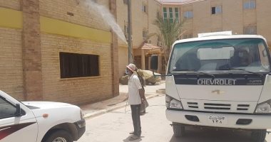 صور.. حملة تعقيم وتطهير ديوان مجلس مدينة نخل بوسط سيناء