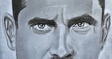 قارئ يرسم بورتريه لأمير كراره تقديرا لأدائه شخصية البطل أحمد منسى فى الاختيار