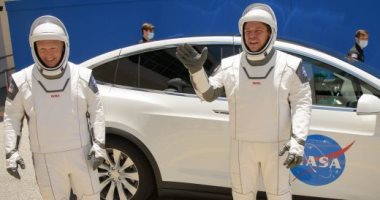 رواد الفضاء يجرون بروفة أخيرة لإطلاق SpaceX الأسبوع المقبل.. صور