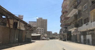 صور.. شوارع المحلة بلا مواطنين فى أول ايام عيد الفطر المبارك