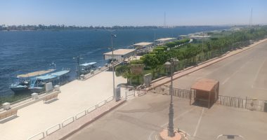 استمرار غلق كورنيش النيل بقنا ووقف الرحلات النيلية ..صور